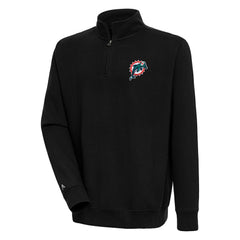Adult Throwback Logo Victory Quarter-Zip Pullover Top - Miami Dolphins