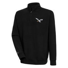 Adult Throwback Logo Victory Quarter-Zip Pullover Top - Philadelphia Eagles
