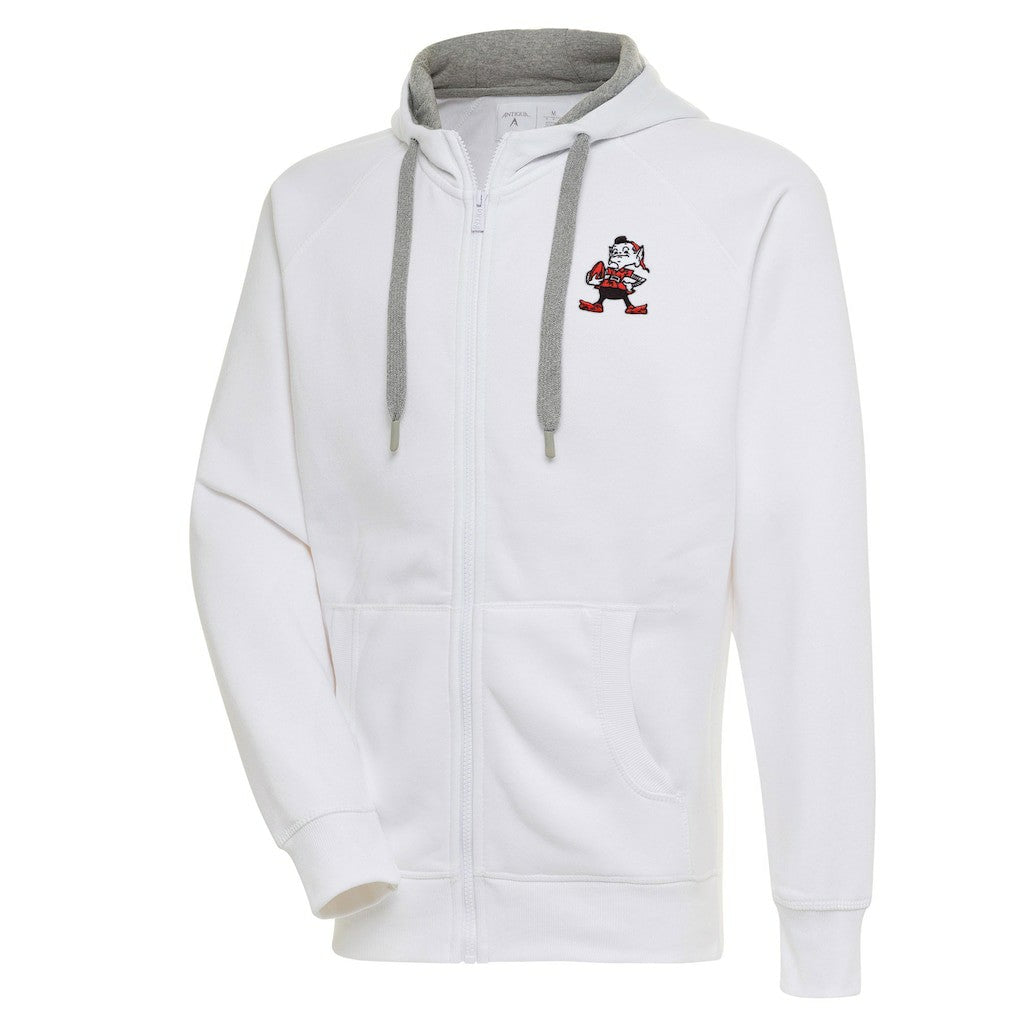 Adult Throwback Logo Victory Full-Zip Hoodie - Cleveland Browns