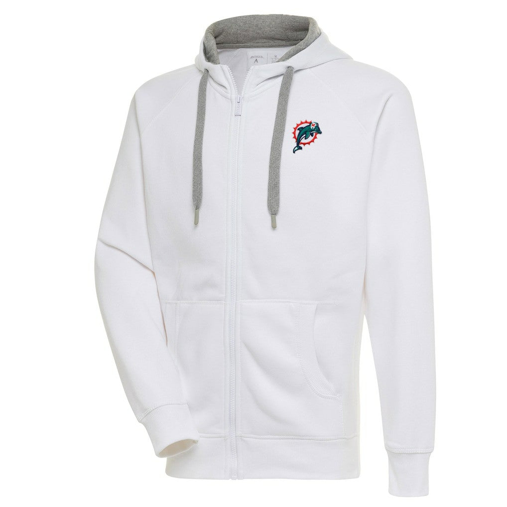 Adult Throwback Logo Victory Full-Zip Hoodie - Miami Dolphins