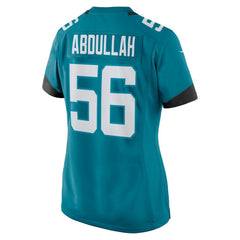 Yasir Abdullah  Women's Team Game Jersey - Jacksonville Jaguars