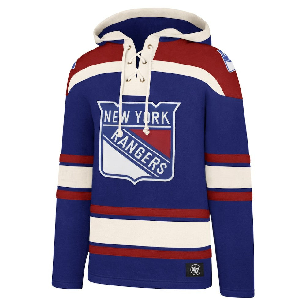 NHL Blue New York Rangers '47 Big & Tall Superior Lacer Pullover Hoodie