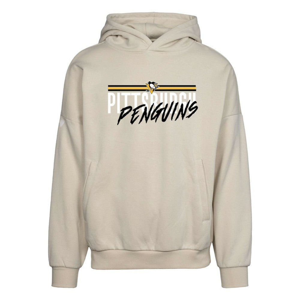 NHL Cream Pittsburgh Penguins Levelwear Contact Pullover Hoodie