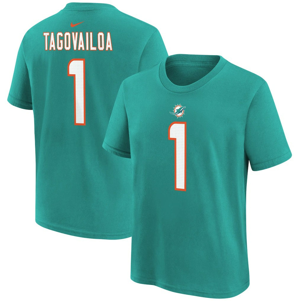 Tua Tagovailoa  Youth Player Name & Number T-Shirt - Miami Dolphins
