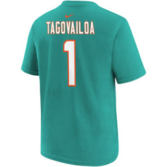 Tua Tagovailoa  Youth Player Name & Number T-Shirt - Miami Dolphins