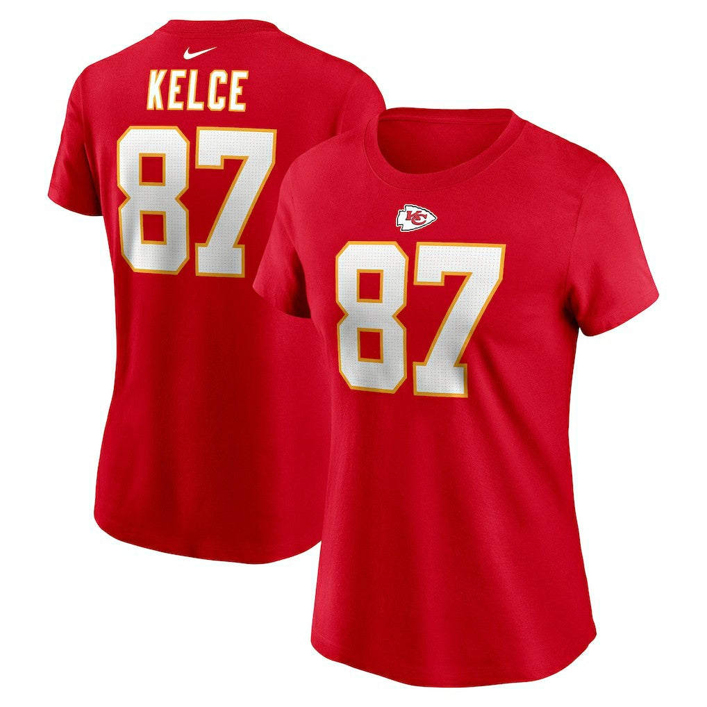 Travis Kelce  Women's Player Name & Number T-Shirt - Kansas City Chiefs