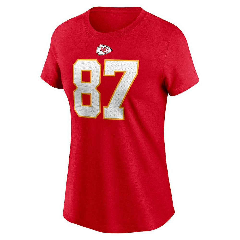 Travis Kelce  Women's Player Name & Number T-Shirt - Kansas City Chiefs