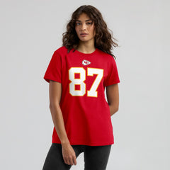 Travis Kelce  Women's Player Name & Number T-Shirt - Kansas City Chiefs
