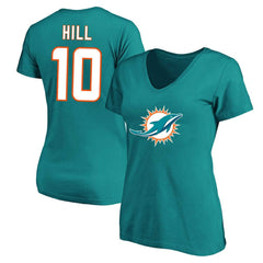 Tyreek Hill  Women's Plus Size Fair Catch Name & Number Scoop Neck T-Shirt - Miami Dolphins