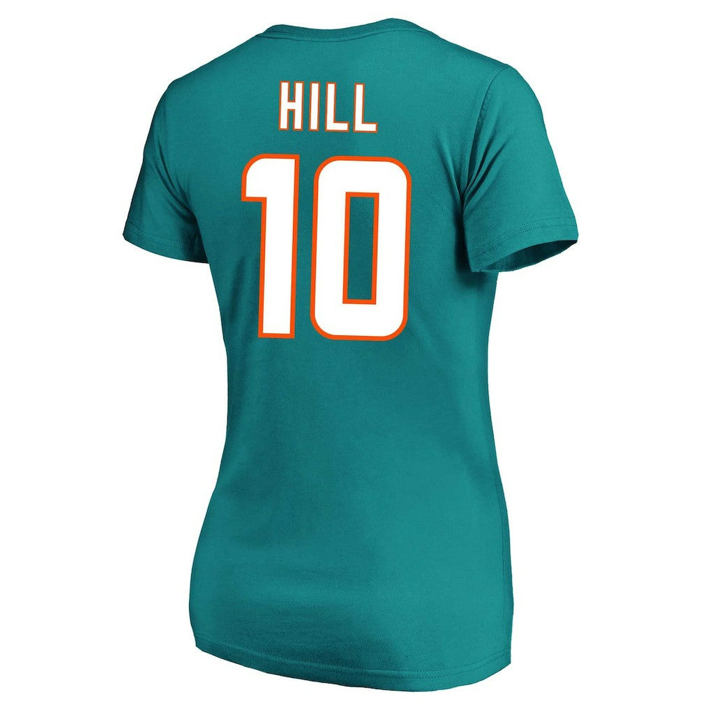 Tyreek Hill  Women's Plus Size Fair Catch Name & Number Scoop Neck T-Shirt - Miami Dolphins