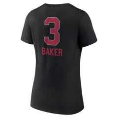 Budda Baker  Women's Team Wordmark Player Name & Number V-Neck T-Shirt - Arizona Cardinals