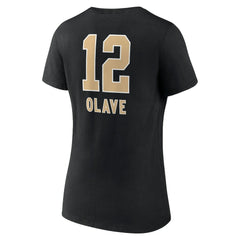 Chris Olave  Women's Team Wordmark Player Name & Number V-Neck T-Shirt - New Orleans Saints