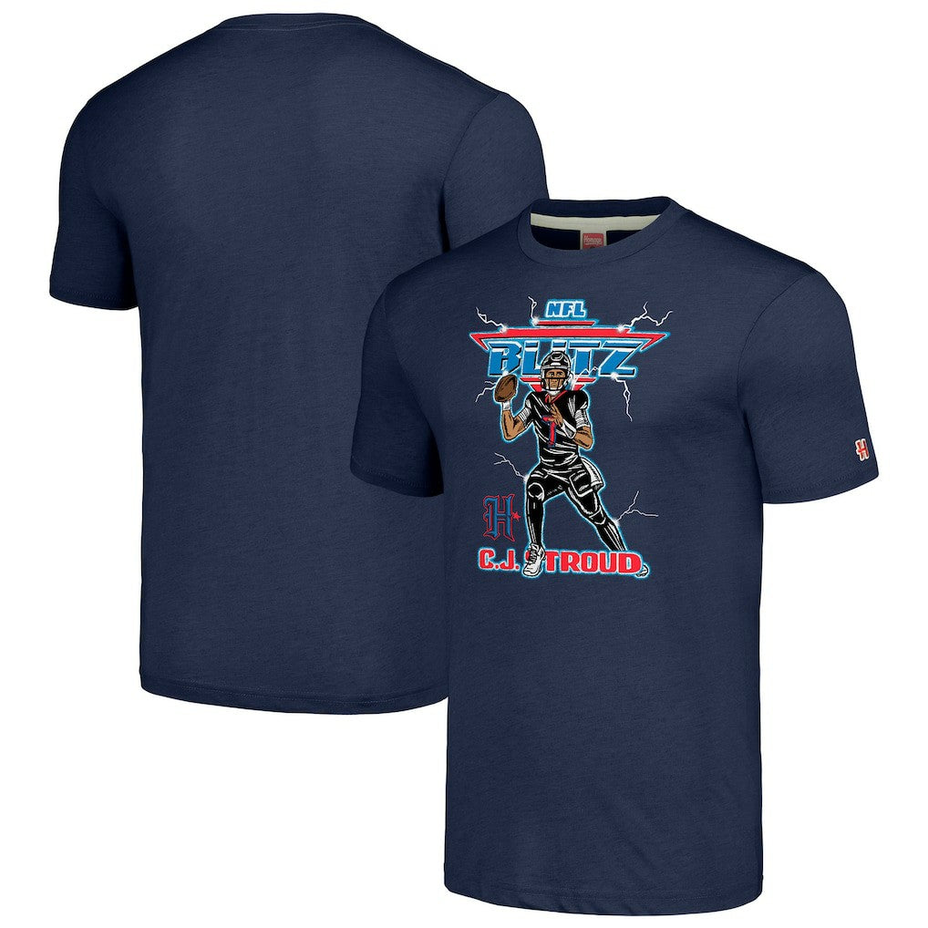 C.J. Stroud  Homage Unisex NFL Blitz Player Tri-Blend T-Shirt - Houston Texans