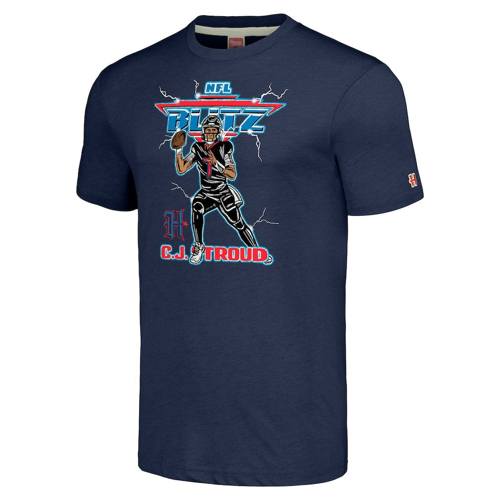 C.J. Stroud  Homage Unisex NFL Blitz Player Tri-Blend T-Shirt - Houston Texans