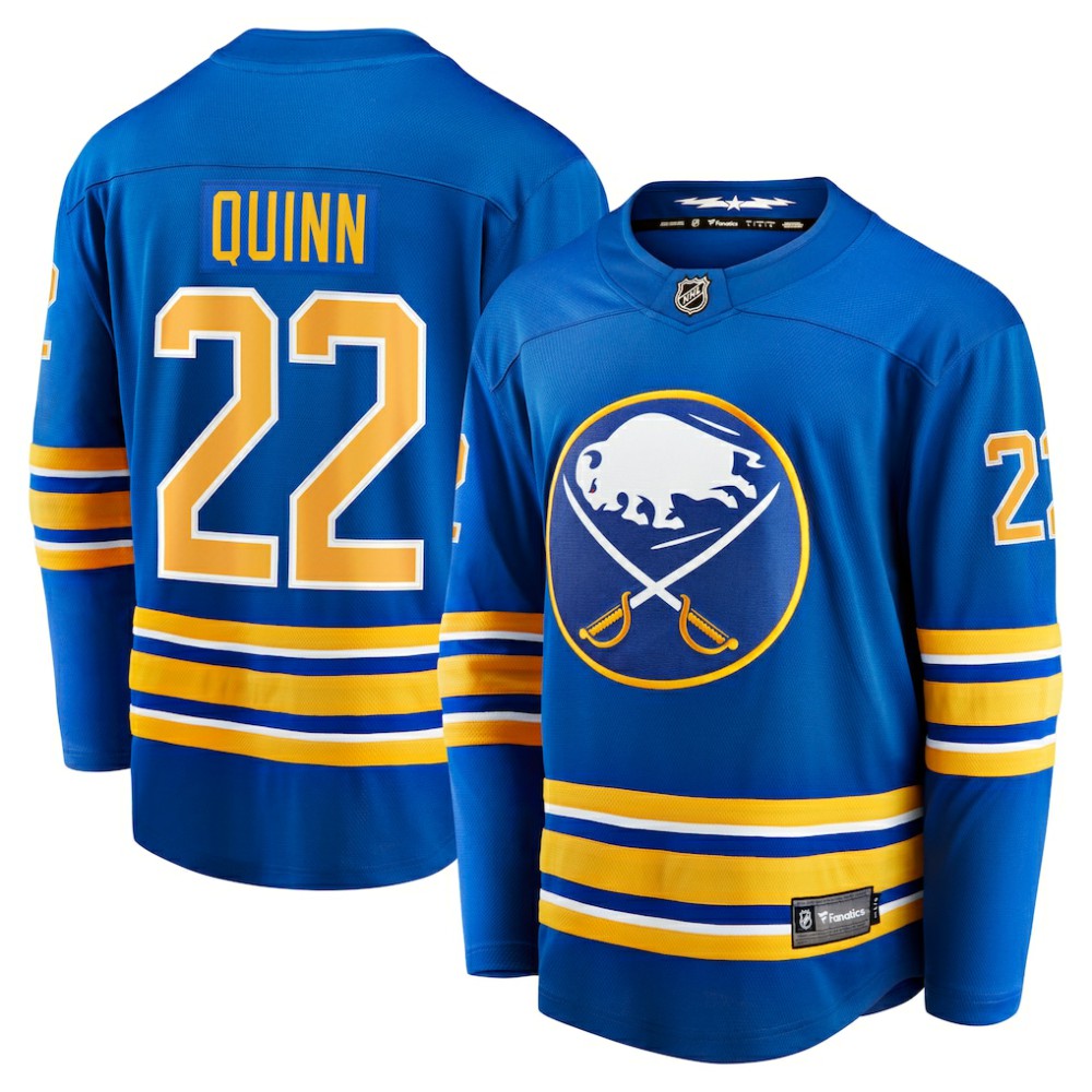 NHL Royal Jack Quinn Buffalo Sabres Fanatics Home Breakaway Jersey