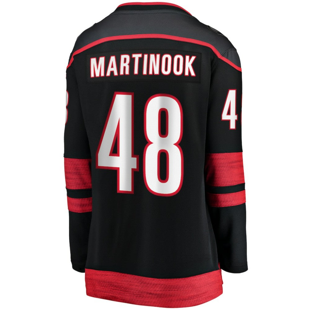 NHL Black Jordan Martinook Carolina Hurricanes Fanatics Women's Home Breakaway Player Jersey