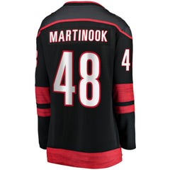 NHL Black Jordan Martinook Carolina Hurricanes Fanatics Women's Home Breakaway Player Jersey