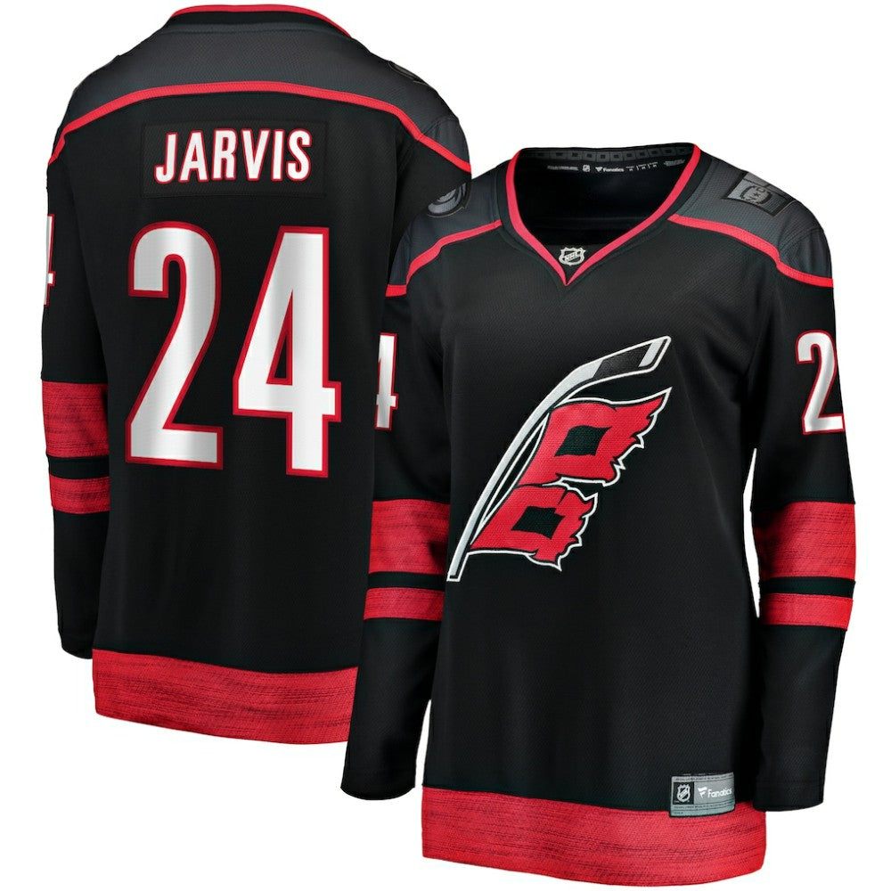 NHL Black Seth Jarvis Carolina Hurricanes Fanatics Women's Home Breakaway Player Jersey