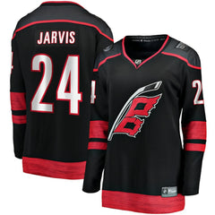 NHL Black Seth Jarvis Carolina Hurricanes Fanatics Women's Home Breakaway Player Jersey