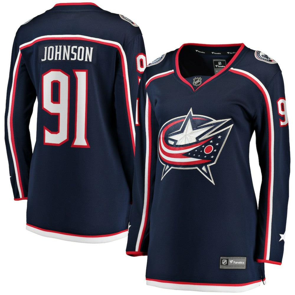 NHL Navy Kent Johnson Columbus Blue Jackets Fanatics Women's Home Breakaway Player Jersey