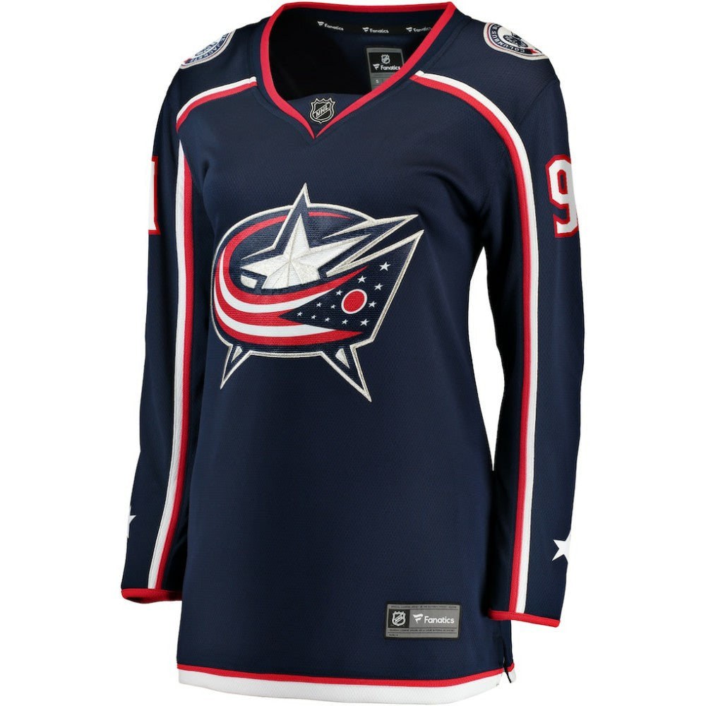 NHL Navy Kent Johnson Columbus Blue Jackets Fanatics Women's Home Breakaway Player Jersey