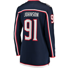 NHL Navy Kent Johnson Columbus Blue Jackets Fanatics Women's Home Breakaway Player Jersey