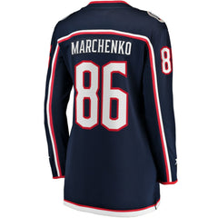NHL Navy Kirill Marchenko Columbus Blue Jackets Fanatics Women's Home Breakaway Player Jersey