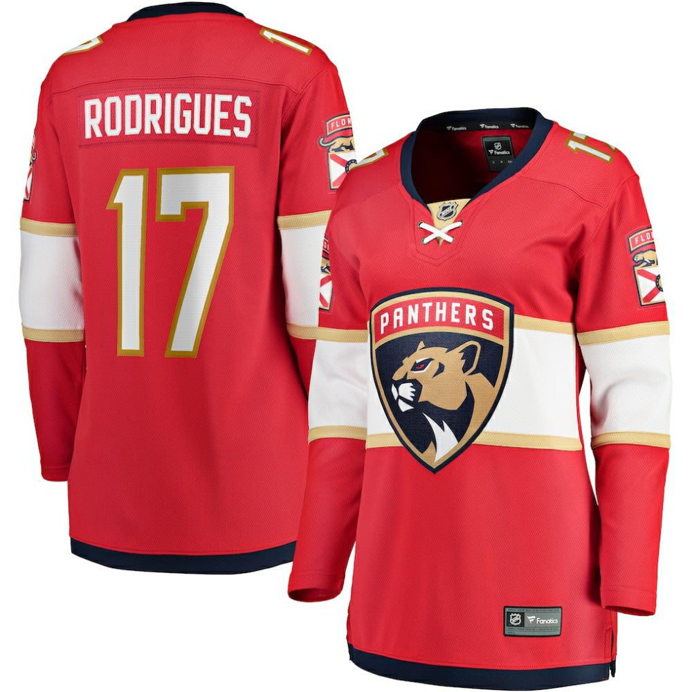 NHL Red Evan Rodrigues Florida Panthers Fanatics Women's Home Breakaway Player Jersey