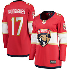 NHL Red Evan Rodrigues Florida Panthers Fanatics Women's Home Breakaway Player Jersey