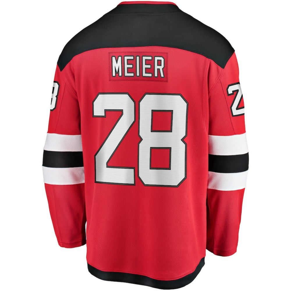 NHL Red Timo Meier New Jersey Devils Fanatics Home Breakaway Jersey