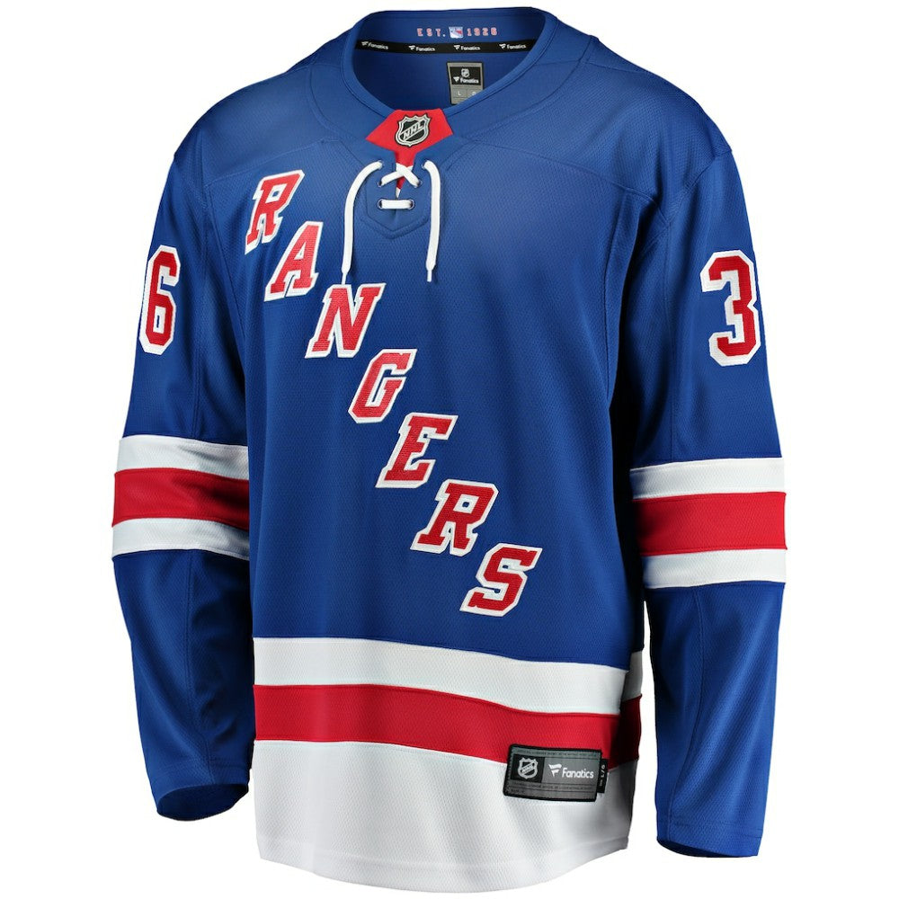 NHL Blue Anton Blidh New York Rangers Fanatics Home Breakaway Jersey