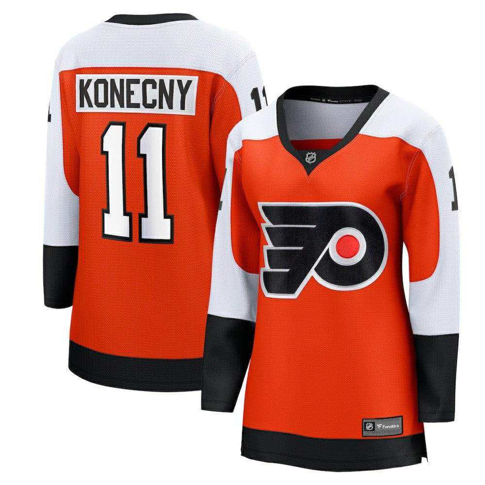 NHL Orange Travis Konecny Philadelphia Flyers Fanatics Women's Home Breakaway Player Jersey
