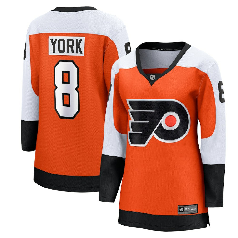 NHL Orange Cam York Philadelphia Flyers Fanatics Women's Home Breakaway Player Jersey