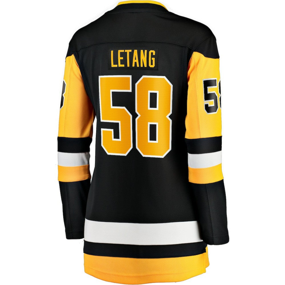 NHL Black Kris Letang Pittsburgh Penguins Fanatics Women's Home Breakaway Player Jersey