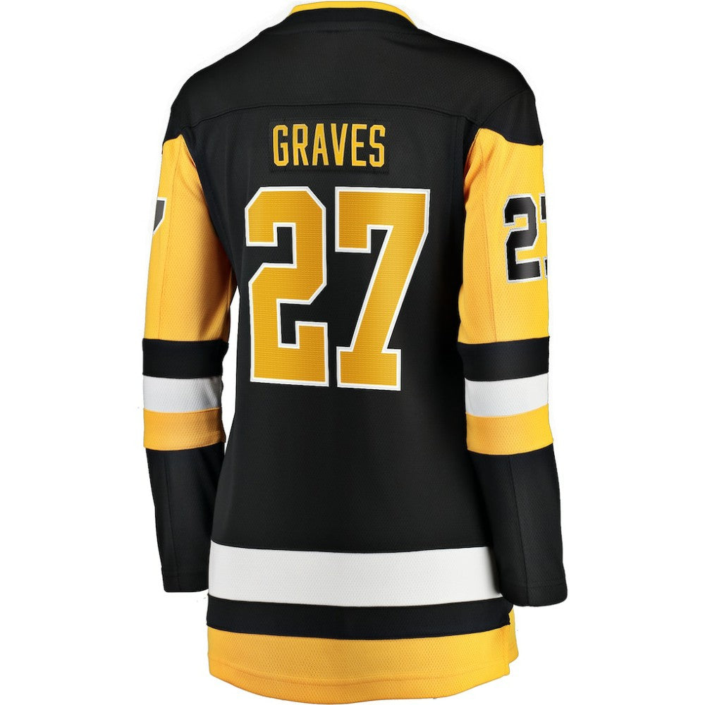 NHL Black Ryan Graves Pittsburgh Penguins Fanatics Women's Home Breakaway Player Jersey