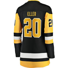 NHL Black Lars Eller Pittsburgh Penguins Fanatics Women's Home Breakaway Player Jersey