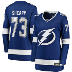 NHL Blue Conor Sheary Tampa Bay Lightning Fanatics Women's Home Breakaway Player Jersey