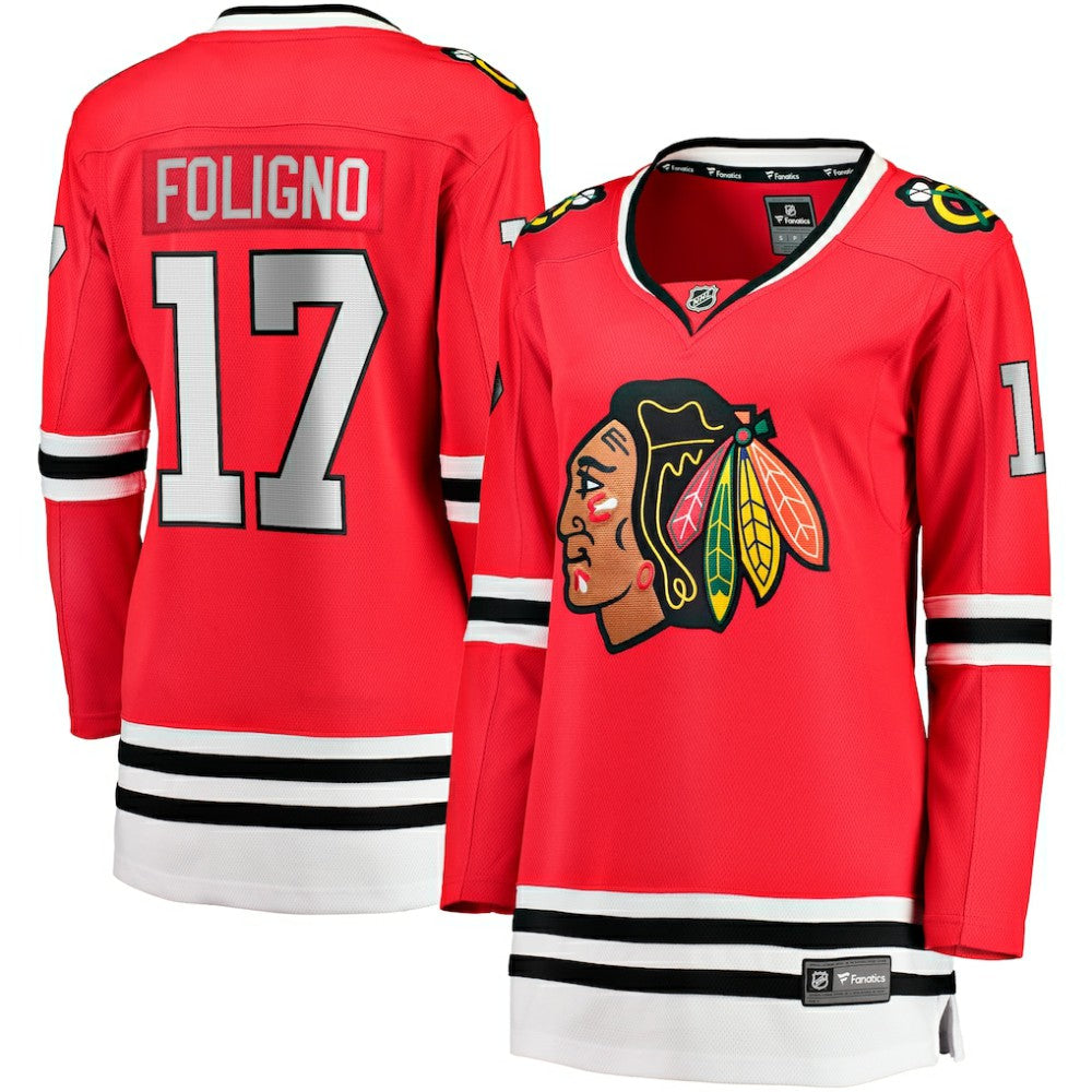 NHL Red Nick Foligno Chicago Blackhawks Fanatics Women's Home Breakaway Player Jersey
