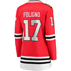 NHL Red Nick Foligno Chicago Blackhawks Fanatics Women's Home Breakaway Player Jersey