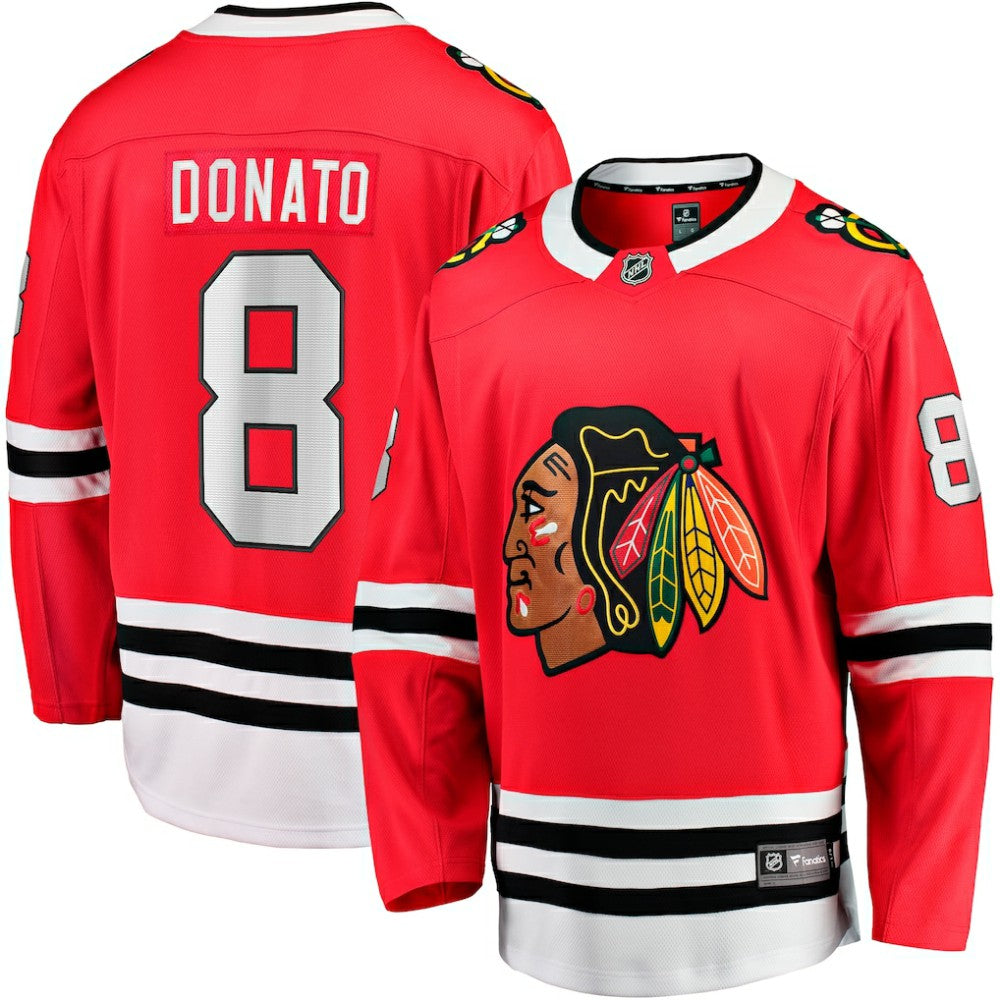 NHL Red Ryan Donato Chicago Blackhawks Fanatics Home Breakaway Jersey