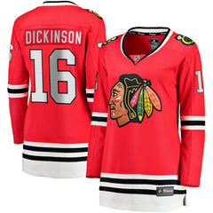 NHL Red Jason Dickinson Chicago Blackhawks Fanatics Women's Home Breakaway Player Jersey
