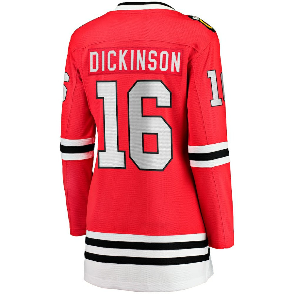 NHL Red Jason Dickinson Chicago Blackhawks Fanatics Women's Home Breakaway Player Jersey