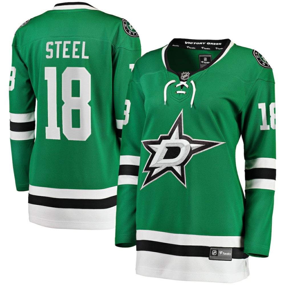 NHL Kelly Green Sam Steel Dallas Stars Fanatics Women's Home Breakaway Player Jersey