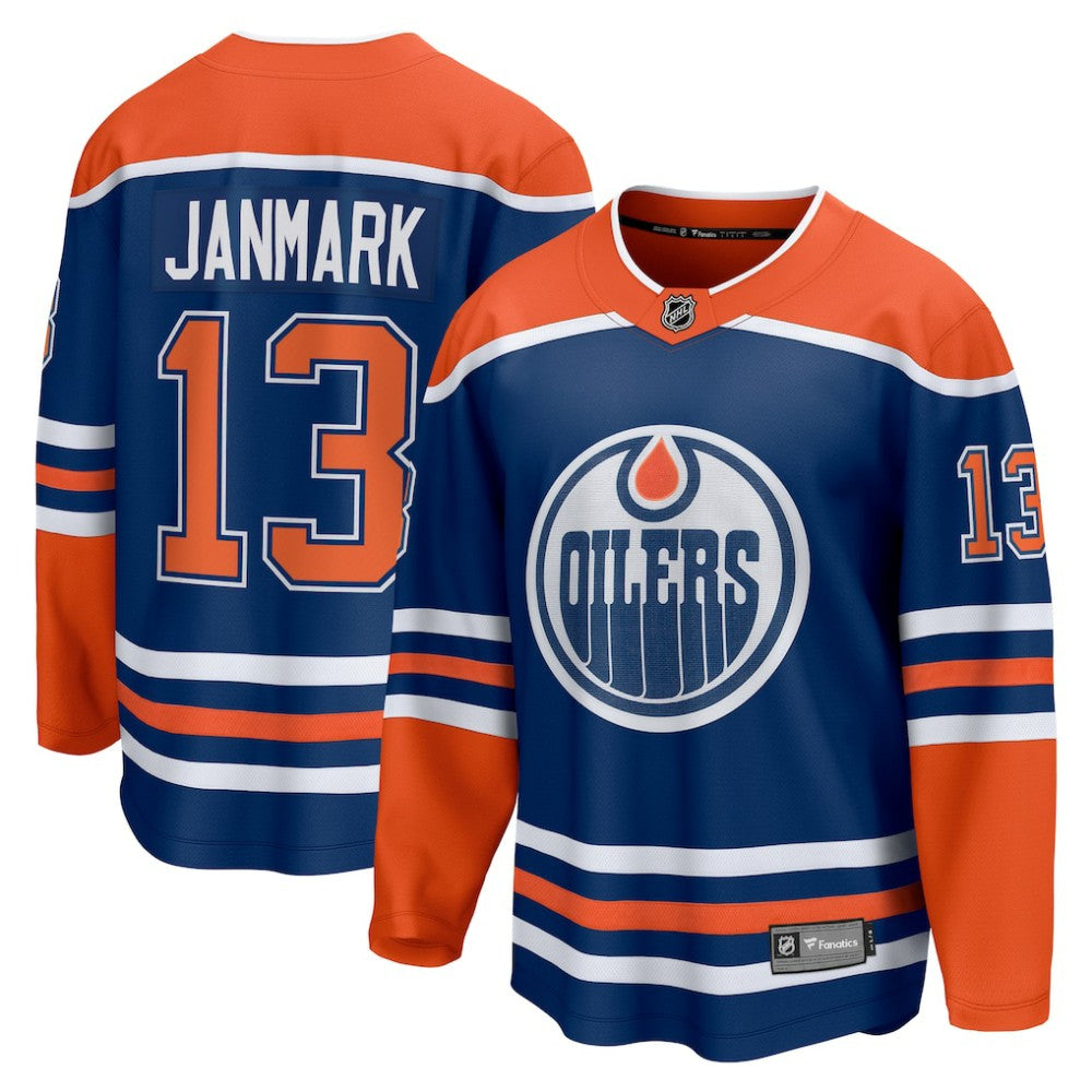 NHL Royal Mattias Janmark Edmonton Oilers Fanatics Home Breakaway Jersey