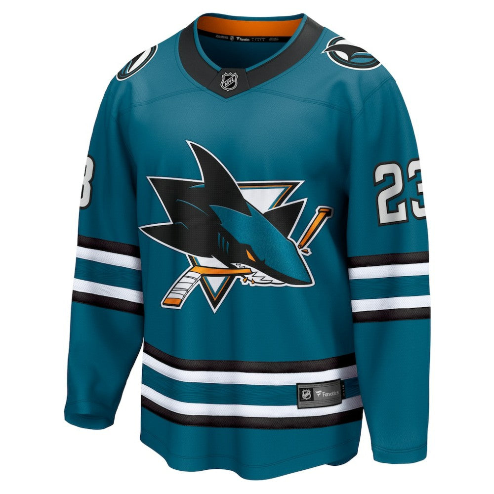 NHL Teal Oskar Lindblom San Jose Sharks Fanatics Home Breakaway Jersey