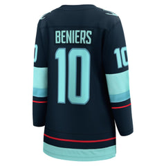 NHL Deep Sea Blue Matty Beniers Seattle Kraken Fanatics Women's Home Breakaway Player Jersey