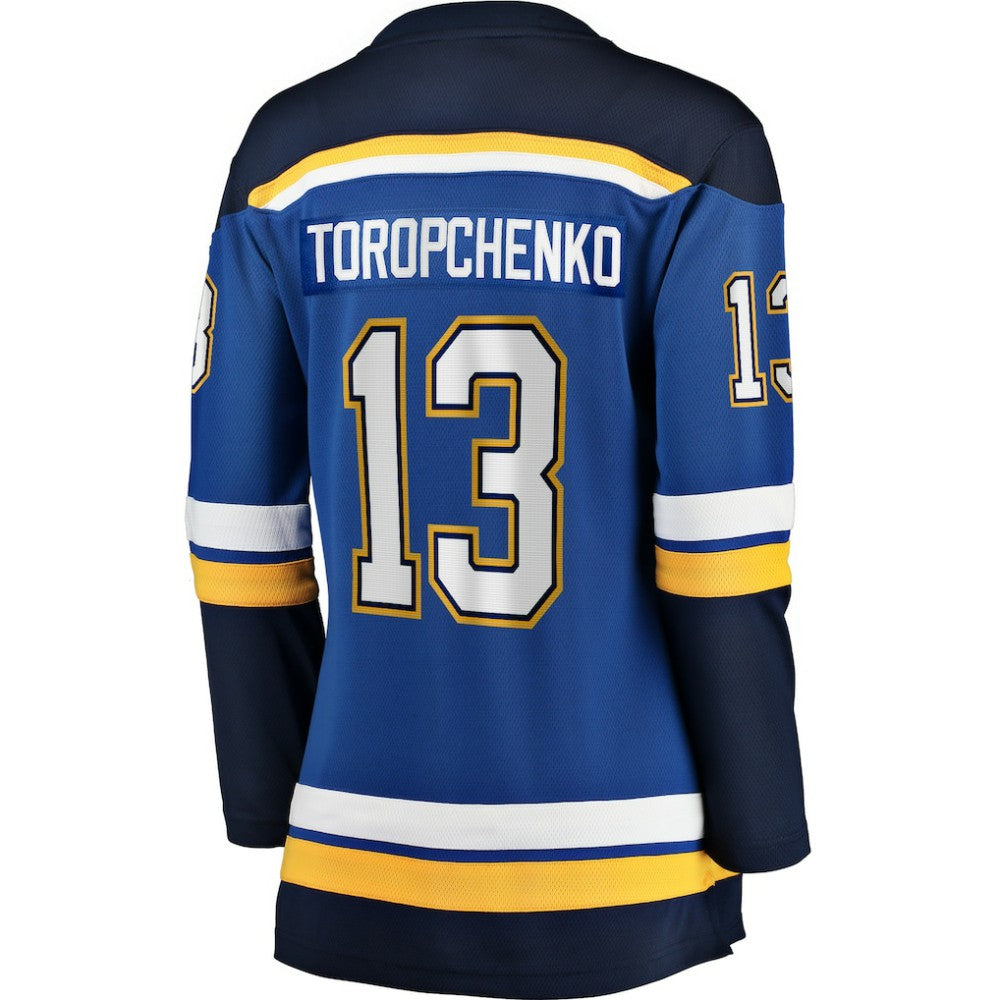 NHL Blue Alexey Toropchenko St. Louis Blues Fanatics Women's Home Breakaway Player Jersey