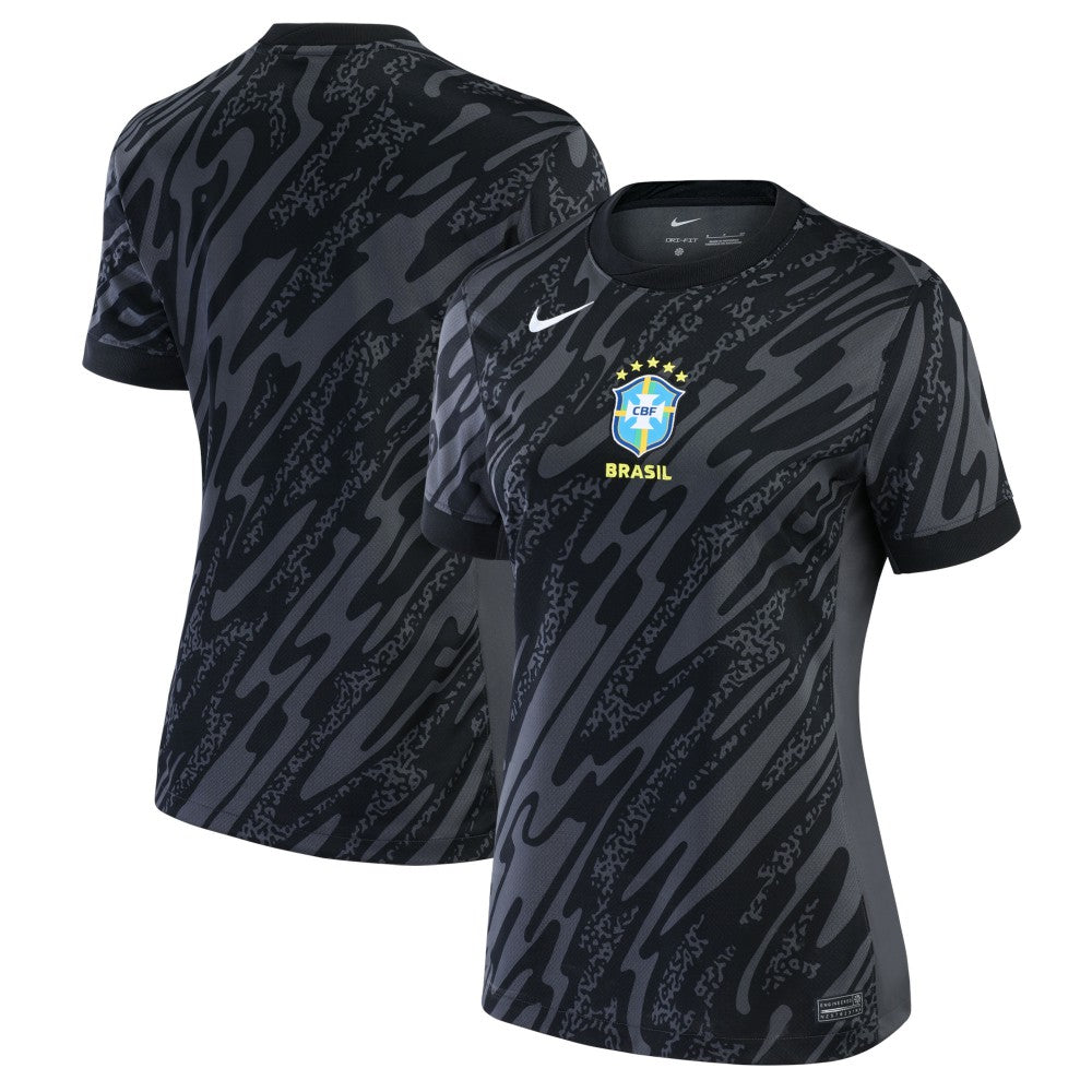 Brazil National Team Women's 2024 Goalkeeper Replica Stadium Jersey - Nike Anthracite