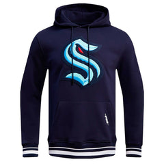 NHL Deep Sea Blue Seattle Kraken Pro Standard Retro Classic Fleece Pullover Hoodie