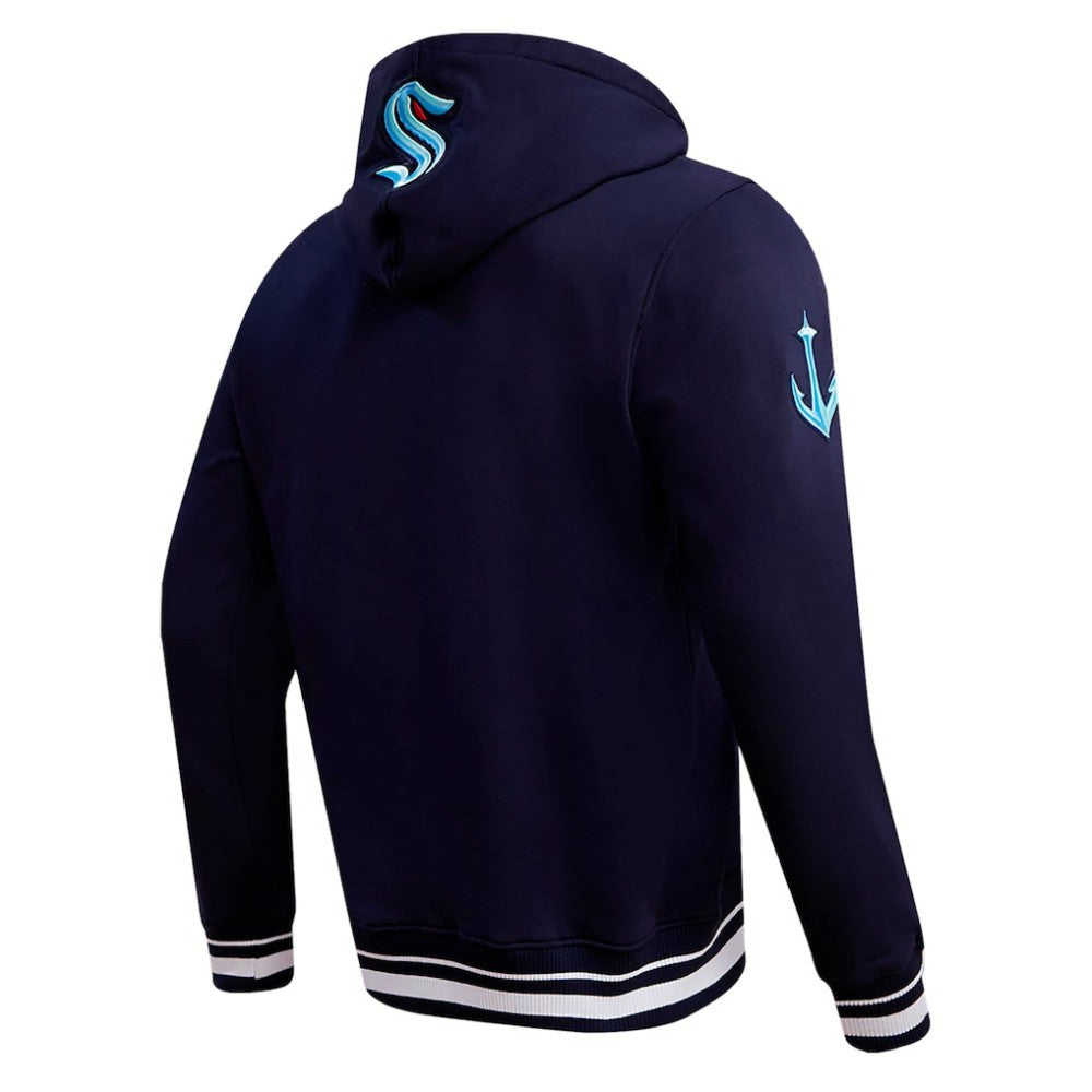 NHL Deep Sea Blue Seattle Kraken Pro Standard Retro Classic Fleece Pullover Hoodie